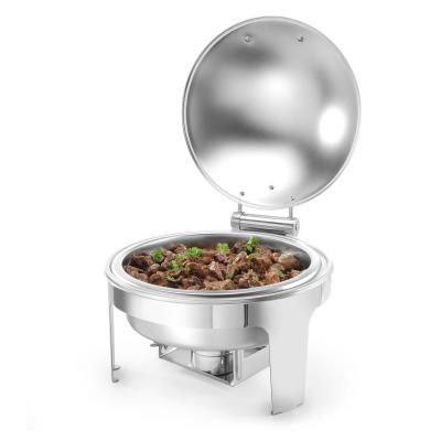Chafing kulatý, saténový vzhled, HENDI, Profi Line, 6L, 465x420x(H)320mm | 470282